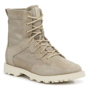 Sorel Mens Sz 11.5 Caribou OT Waterproof Boots Ancient Fossil Beige